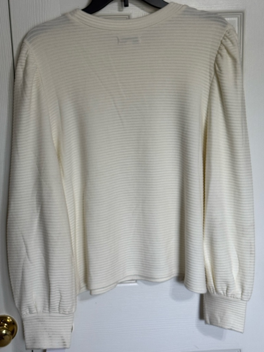 Splendid Cream Ribbed Crewneck Sweater - Picture 2 of 4